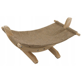 Гамак-ліжечко для котів Kerbl Siesta 2.0 Eco Wood, бежевий, 61x37x29 см
