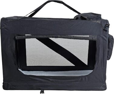 ESTEXO переносна вольєр для собак, транспортна коробка для тварин, переноска для котів, автобокc (XXXL, чорний)