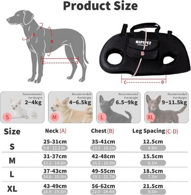 PETCUTE Сумка-переноска для собак 4 в 1, XL, чорна: переноска, рюкзак, гамак, ліжко