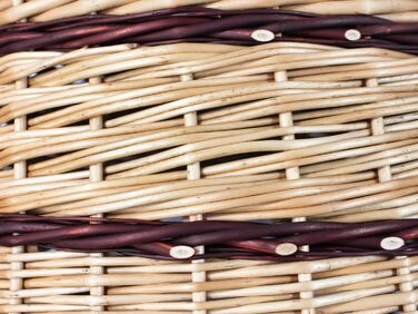 Гніздо для котів та собак: кругле, з плетіння лози, 47x47x45 см з подушкою