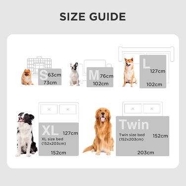 Водонепроникний коврик для собак BEDSURE великих порід - 152x127 см, миючий, з Sherpa Fleece, м'який, сірий XL (127x152)