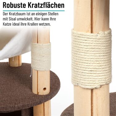 Котячий будиночок VOSS.PET Milo 70см - преміум когтеточка з платформою, гамаком та печерею