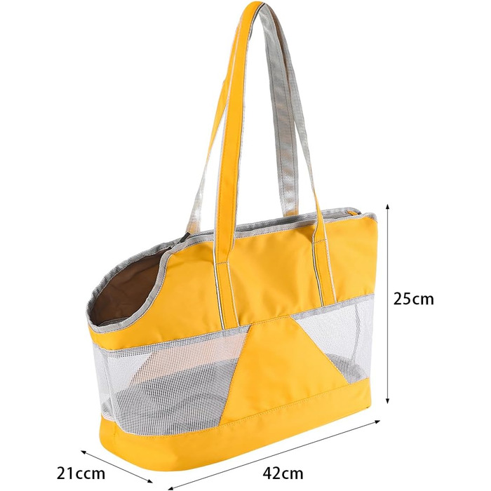 Транспортна сумка для собак та котів на літо, з мішковиною, з регульованим ремінком на плече, дихаюча переноска для тварин, підходить для маленьких собак та котів (Помаранчевий)