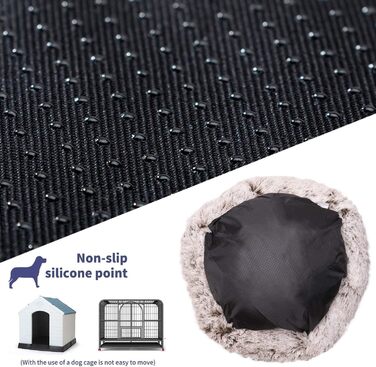 М'яке ліжко для собак Haoye, кругла подушка для домашніх тварин, ліжко для котів/собак, донат, мила ліжечко, коричнева, Ø 70 см, 7 розмірів