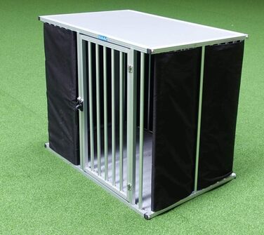Металева клітка для собак Callieway ALU DOGBOX, XXL, 2 двері, вертикальні прути, для дому та офісу