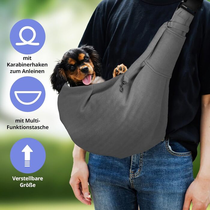 Сумка-переноска для собак та котів до 8 кг, сіра. Ідеальна для прогулянок