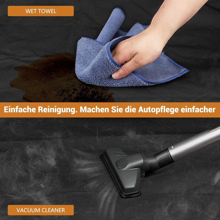 Захист для багажника автомобіля від бруду та подряпин для собак, універсальний, 185x102 см, 600D, водонепроникний, чорний