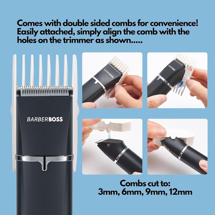 Набір для грумінгу собак BarberBoss QR-9092: триммер та машинка для догляду за шерстю, професійний набір для собак та котів