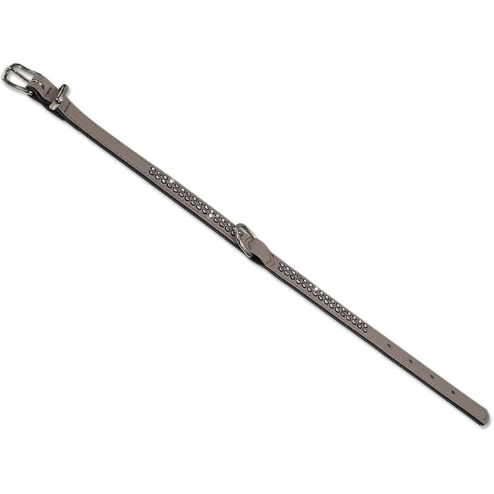 Ошийник Nobby Crystal тришаровий, теплий сірий, 47 см (35-41 см), 22/24 мм