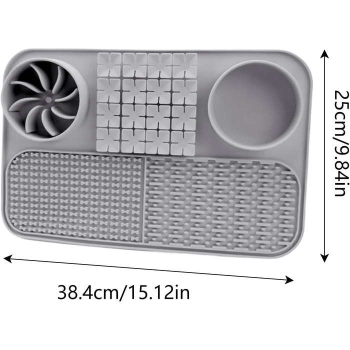 Лінсмер годівниця для облизування, інтерактивна іграшка-головоломка для собак та котів (сіра)