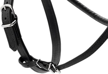 Нашийник для собак HUNTER Round & Soft Canadian UP, чорний, м'яка шкіра, фелл-френдлі, Made in Germany