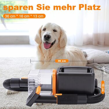 Фен для собак Kanonen-Stil, білий, 2400W, регулювання швидкості та температури, LYCSJDPWH-DE (7 в 1: сушка, пилосос, стрижка)