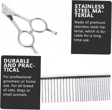 Набір ножиць для грумінгу собак з нержавіючої сталі. Інструмент для стрижки шерсті з округлими кінцями для безпечного догляду за тваринами