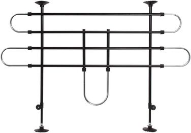 Захист для воріт Karlie Autoschutzgitter B: 90-140 см H: 65-110 см, чорно-сріблястий