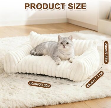 М'яке ліжко для собак та котів RANJIMA: зручне, пухнасте, миється, для кошенят та цуценят