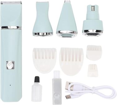 Набір для догляду за тваринами 4-в-1 Fafeicy: електрична машинка для стрижки, триммер та точилка для нігтів для дому