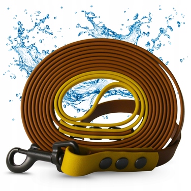 Водостійкий міцний повідець для собак (малих та великих порід), довжина 20 м, коричневий