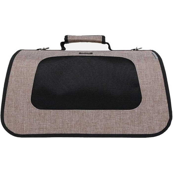 Транспортна сумка для котів та собак Wouapy, середнього розміру (40 x 24 см), бежева, дихаюча, для тварин, кроликів, хом'яків, велика сумка для перевезення в авто