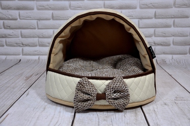 Ліжко-тунель для собак та котів SjestaPupila XXL (50x65 см), м'яка лежанка-будинчок