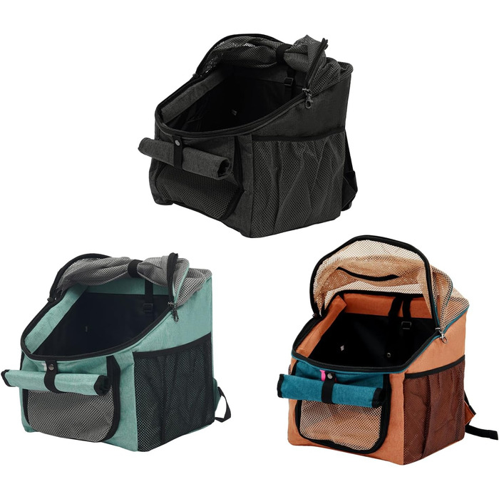 Фаркоп для велосипеда з кошиком для собак, переноска для тварин до 7,5 кг, сумка-рюкзак з сіткою, 300D Oxford (Блакитний)