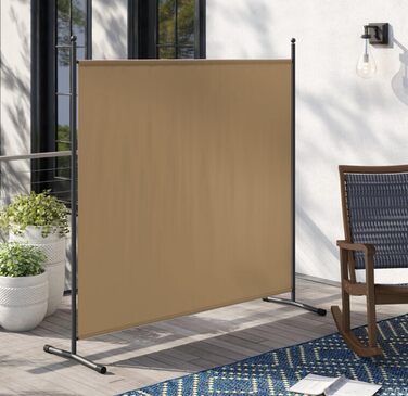 Ширма QUICK STAR Paravent з тканини, 150 x 190 см, бежева - для дому, саду, балкону
