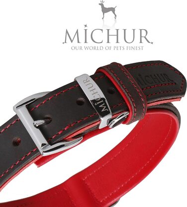 MICHUR Oleo Rot шкіряний нашийник для собак, коричневий, різні розміри