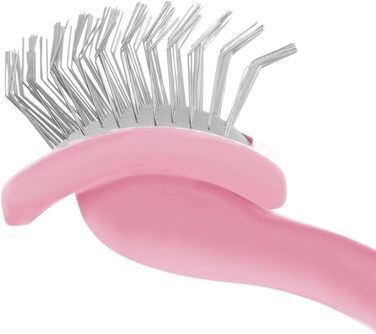 Преміум щітка для собак EHASO Multibrush, середня, рожева – універсальна для всіх типів шерсті, безболісне видалення випавшого волосся