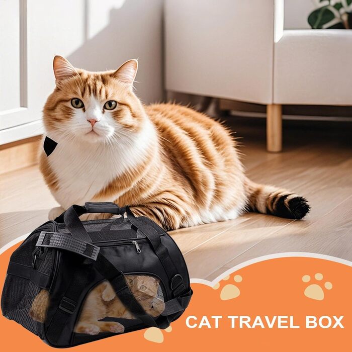 Транспортна переноска для собак та котів, складна, з регульованими ременями, переноска для котів