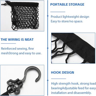 Сітка-перегородка для автомобіля GOMETY: захист для собак, 120x90 см, двошаровий поліпропілен, 4 гачки