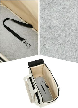 Переносна переносна сумка-переноска для собак RATEJNDGT, сіра, 43 x 20,5 x 30 см