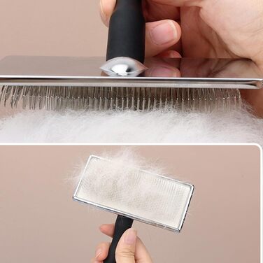 Гребінець для собак - щітка для грумінгу з металевими щетинками, видалення підшерстка, догляд за довгою та короткою шерстю