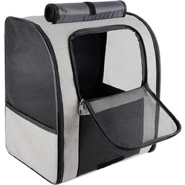 Рюкзак для собак та котів PETCUTE: зручний та дихаючий, сірий колір