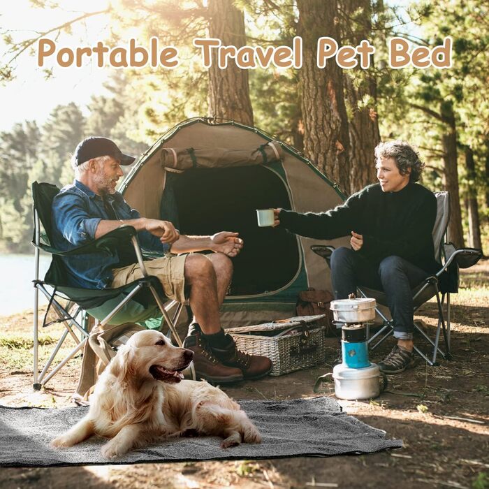 Водонепроникний килимок для собак та котів 100x70 см (Чорний) - М'який, зносостійкий, для подорожей, миється