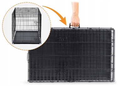 Металева клітка-переноска для собак GLOBANI, 90x60x67 см