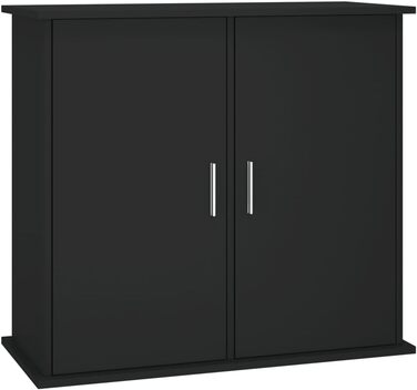 Тумба для акваріума IKAYAA, чорна, деревна плита, 81x36x73 см, підставка для акваріума