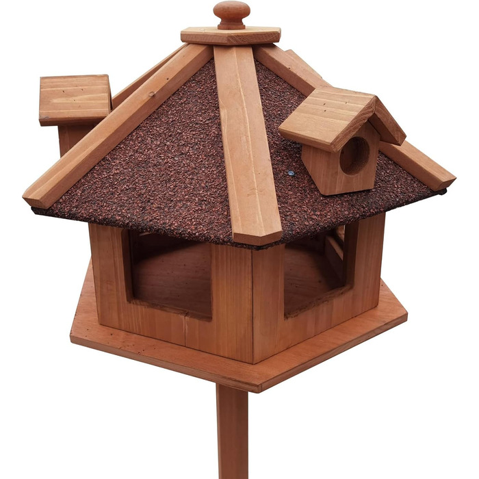 Дерев'яне годівничка для птахів Toboli з підставкою 115 см, вологостійка, для птахів