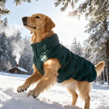 Теплий зимовий пуловер для собак та котів: міцний трикотаж, м'який матеріал, колір м'ятно-зелений (L)