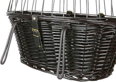 Корзина для собак TRIXIE на велосипед, до 5 кг, 50x41x35 см - плетена корзина для велосипеда на кермо, з штучним плетінням, пластикова сітка, 2818