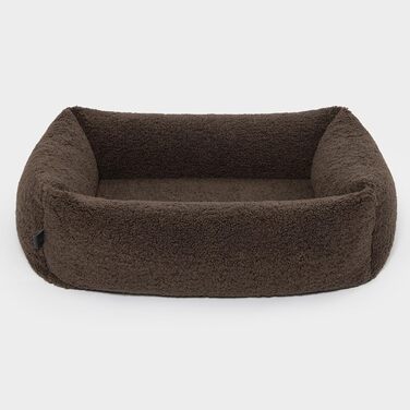 PAW WOW Sven: ортопедичне ліжко для собак | З м'якого плюшевого матеріалу | Для малих, середніх та великих собак (Колір: коричневий, 80x60 см)