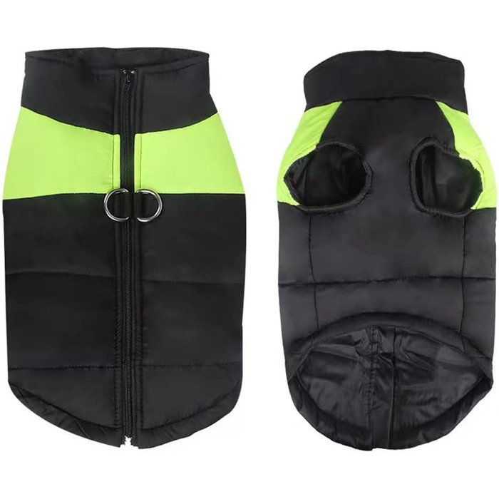 Зимовий теплий куртка для собак FeimaX, водонепроникний, для малих, середніх та великих собак, тепла підкладка, одяг для тварин, зелений, розмір M