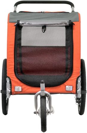 PAPILIOSHOP: Причеп для собак та котів, вагон для домашніх тварин, 3 розміри, Оранжевий L