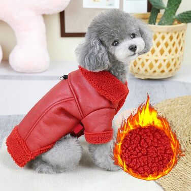 Зимова куртка для собак великих порід, тепла, водонепроникна, з відбивачами, червона (XXX-Large)