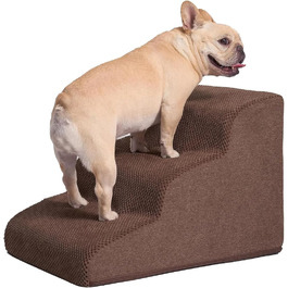 Сходинка для собак Galatée: зручна та стабільна для софи, ліжка та авто (5/3 сходинки, коричневий)