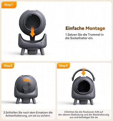 Автоматичний лоток для котів Katzenklo FEELNEEDY 65L з APP-керуванням, сенсорами безпеки та контролем запаху