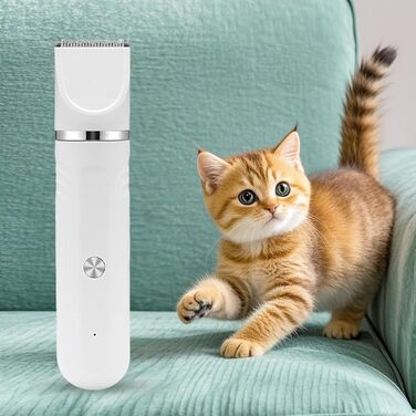 Електрична машинка для грумінгу собак 4-в-1: ножиці, щітка, тример - для собак, котів, цуценят. Зелений/Білий колір