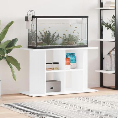 vidaXL підставка для акваріума, білий глянець, 100x40x60 см, ДСП