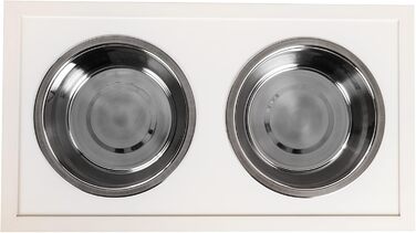 Підставка для годування собак New Age Pet ECOFLEX з 2 металевими мисками і контейнером для корму