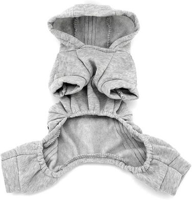 Зимовий комбінезон для собак Ranphy, флісова підкладка, теплий костюм, сірий колір, XL