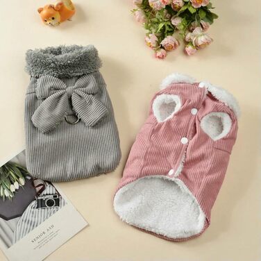 Теплий зимовий одяг для собак: куртка, жилет для дрібних та середніх порід (такса, чихуахуа), рожево-сірий, XXL, XL, рожевий