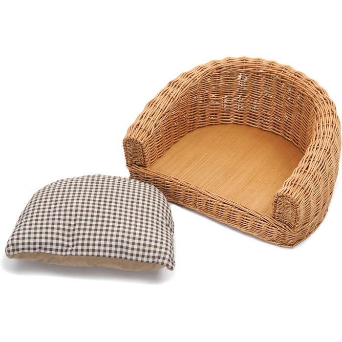 Кругле ліжко для собак та котів Tier Bett Prince з плетіння, 57x42 см